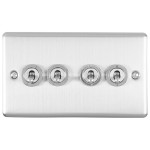 Carlisle Brass Eurolite Enhance Decorative 4 Gang 2 Way Toggle Switch