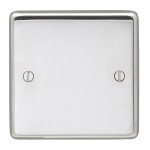 Carlisle Brass Eurolite Stainless Steel Range Round Edge Single Blank Plate