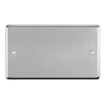 Carlisle Brass Eurolite Stainless Steel Range Round Edge Double Blank Plate