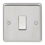 Carlisle Brass Eurolite Stainless Steel Range Round Edge 1 Gang Intermediate Rocker Switch