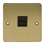 Carlisle Brass Eurolite Stainless Steel Range Round Edge 1 Gang Master Telephone Line Socket