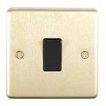 Carlisle Brass Eurolite Stainless Steel Range Round Edge 1 Gang 2 Way Rocker Switch