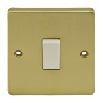 Carlisle Brass Eurolite Stainless Steel Range Round Edge 1 Gang 2 Way Rocker Switch