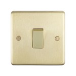 Carlisle Brass Eurolite Stainless Steel Range Round Edge 1 Gang 20 Amp Double Pole Switch