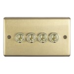 Satin Brass with Polished Brass Toggles