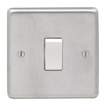 Carlisle Brass Eurolite Stainless Steel Range Round Edge 1 Gang Intermediate Rocker Switch