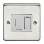 Carlisle Brass Eurolite Stainless Steel Range Round Edge 13 Amp Double Pole Switched Fused Spur Unit