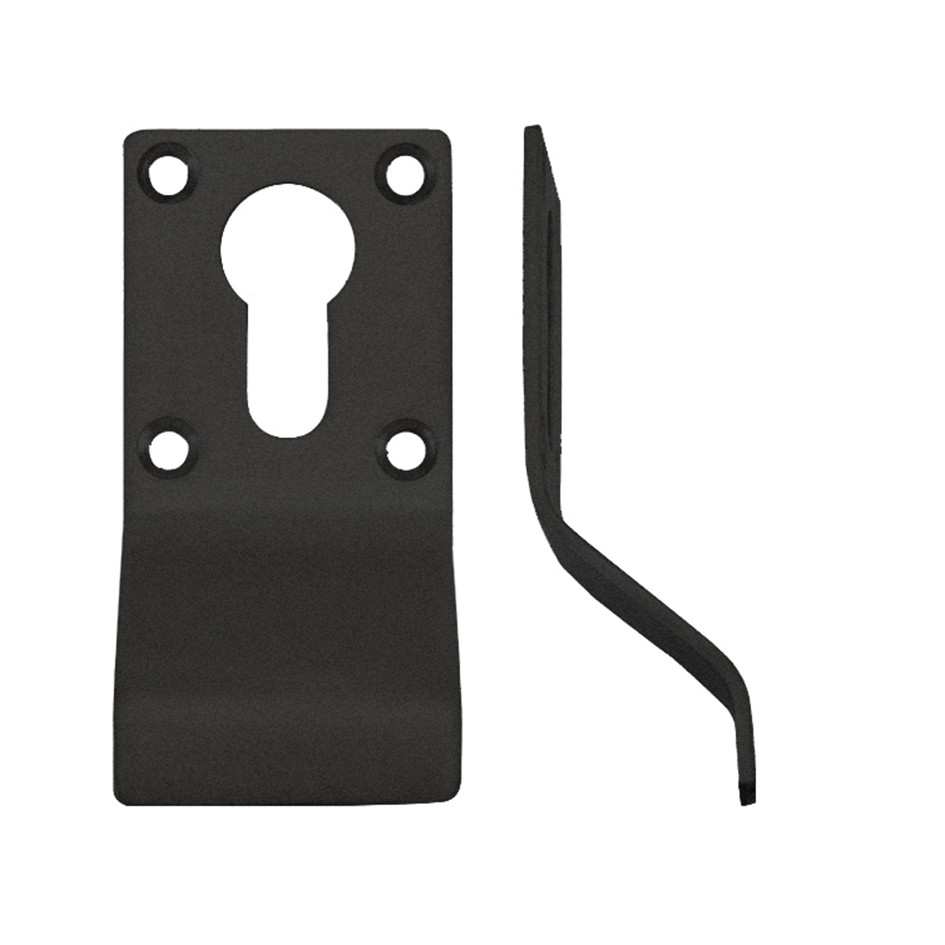 Matt Black Antimicrobial Eco-Friendly Euro Cylinder & Key Door Pulls