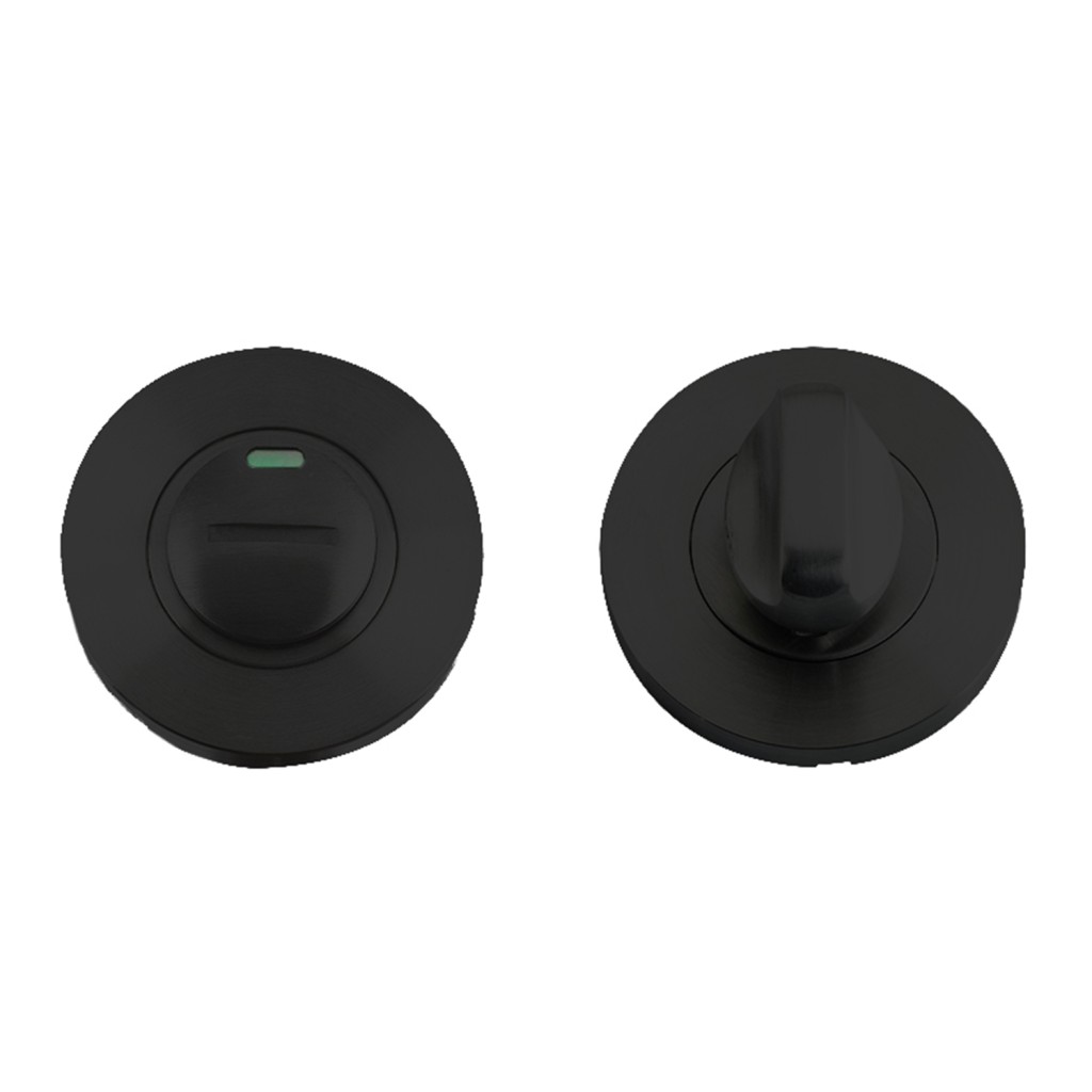 Standard Bathroom Turn & Release – Push on Rose – Antimicrobial Eco-Friendly Matt Black