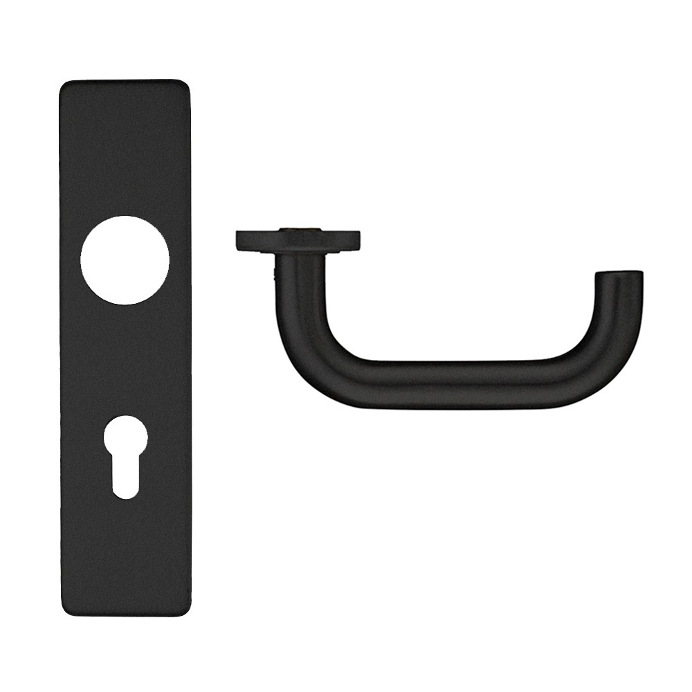 Matt Black Antimicrobial Eco-Friendly Euro Profile Lever Lock Furniture for DIN Lock Cases