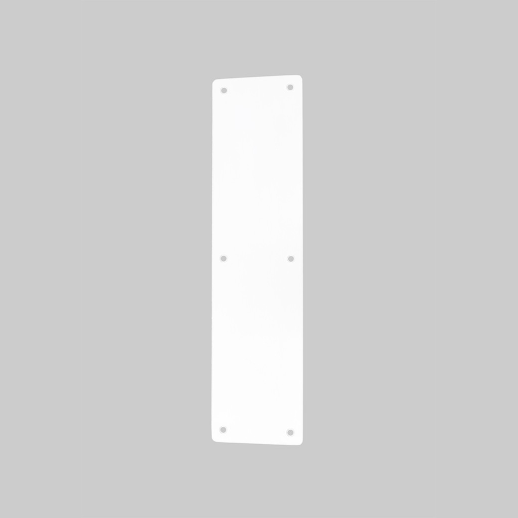 Matt White Antimicrobial Eco-Friendly Stainless Steel Plain Finger Plates