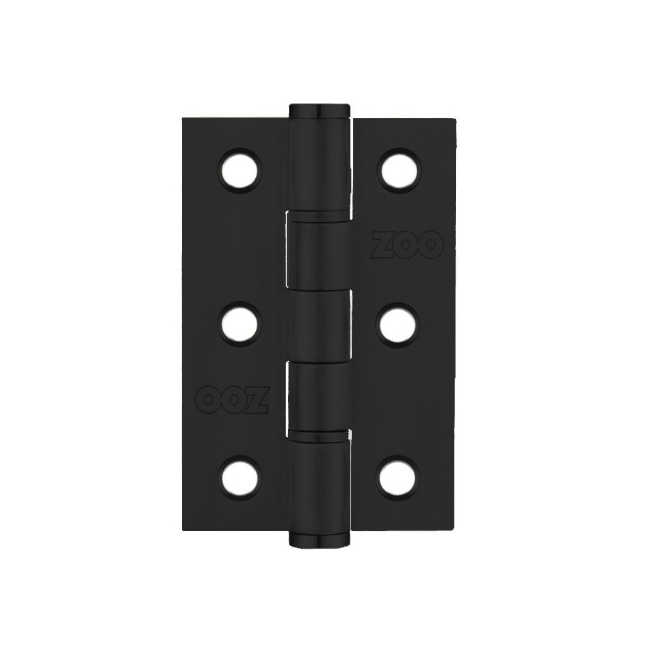 Matt Black Antimicrobial Eco-Friendly Washered Hinges 76mm x 50mm x 2mm