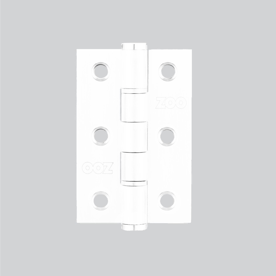 Matt White Antimicrobial Eco-Friendly Washered Hinges 76mm x 50mm x 2mm