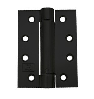 Matt Black Antimicrobial Eco-Friendly Single Action Adjustable Spring Hinge Set 102mm x 76mm x 3mm