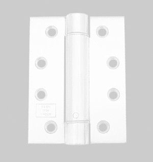 Matt White Antimicrobial Eco-Friendly Single Action Adjustable Spring Hinge Set 102mm x 76mm x 3mm