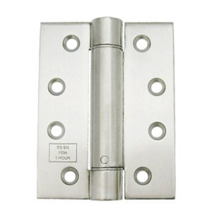 Satin Stainless Steel Antimicrobial Single Action Adjustable Spring Hinge Set 102mm x 76mm x 3mm