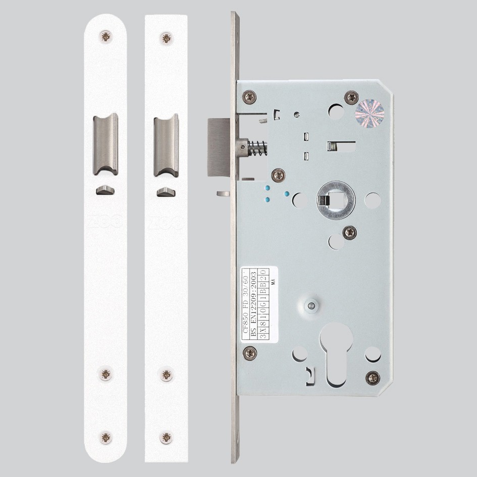 Matt White Antimicrobial Eco-Friendly Heavy Duty Architectural DIN Euro Night Latch Case (DDA)