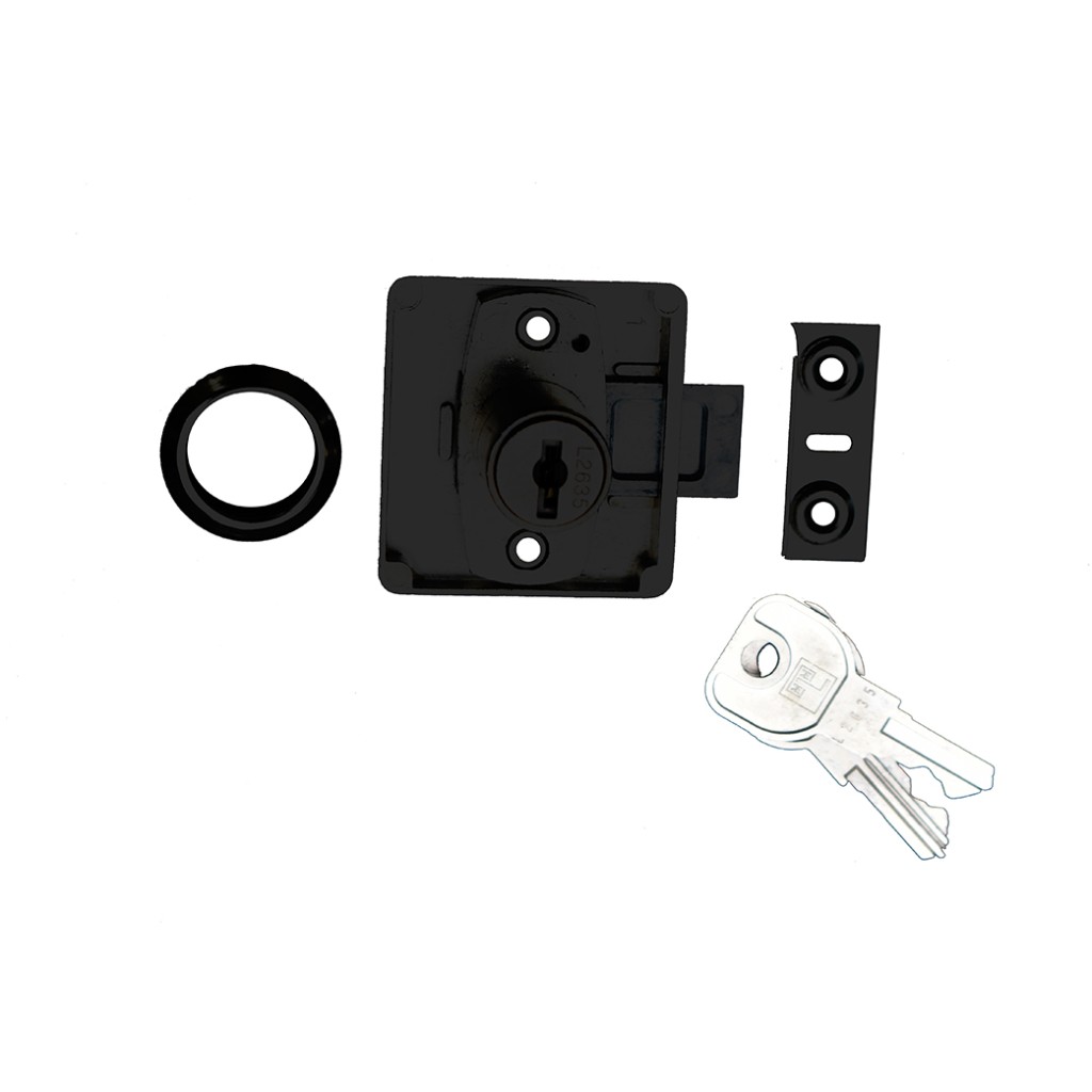 Matt Black Antimicrobial Eco-Friendly Universal Cylinder Cupboard Lock