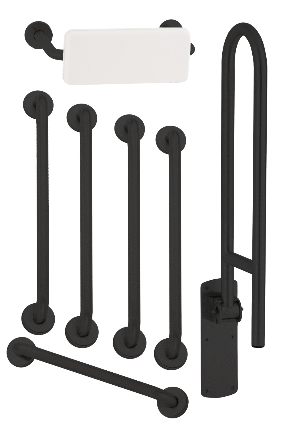 Matt Black Antimicrobial Eco-Friendly Doc M Pack: 7 Piece