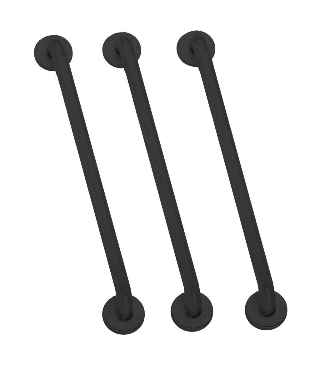 Matt Black Antimicrobial Eco-Friendly Concealed Fixing Grab Rails