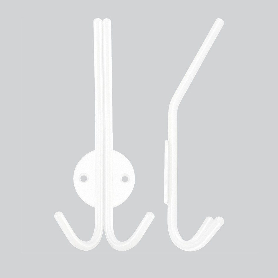 Matt White Antimicrobial Eco-Friendly Treble Hat & Coat Hook