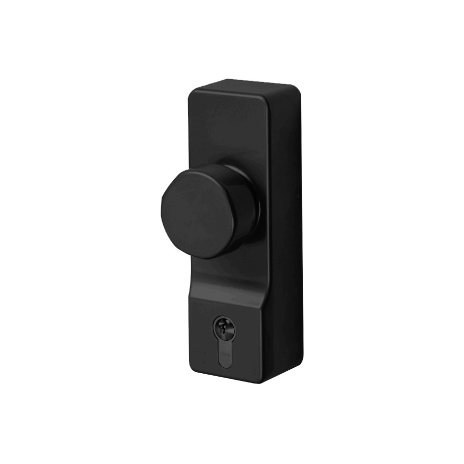 Matt Black Antimicrobial Eco-Friendly Heavy Duty Knob Operated Outside Access Device