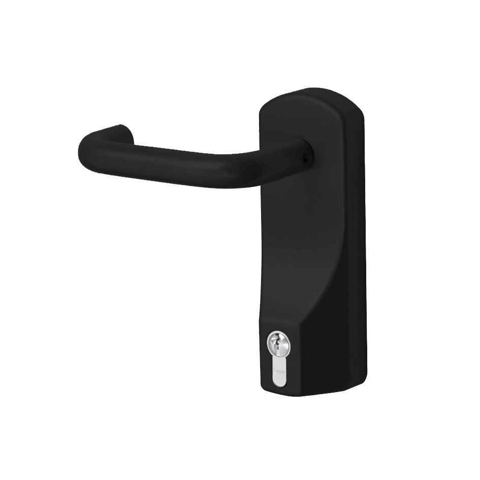 Matt Black Antimicrobial Eco-Friendly Heavy Duty Lever Operated Commercial Grade Outside Access Device