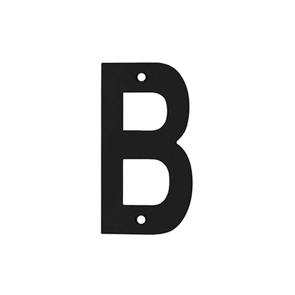 Matt Black Antimicrobial Eco-Friendly Letter B - Available in 75mm & 100mm