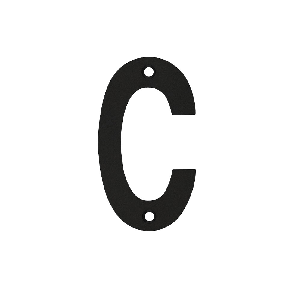 Matt Black Antimicrobial Eco-Friendly Letter C - Available in 75mm & 100mm 