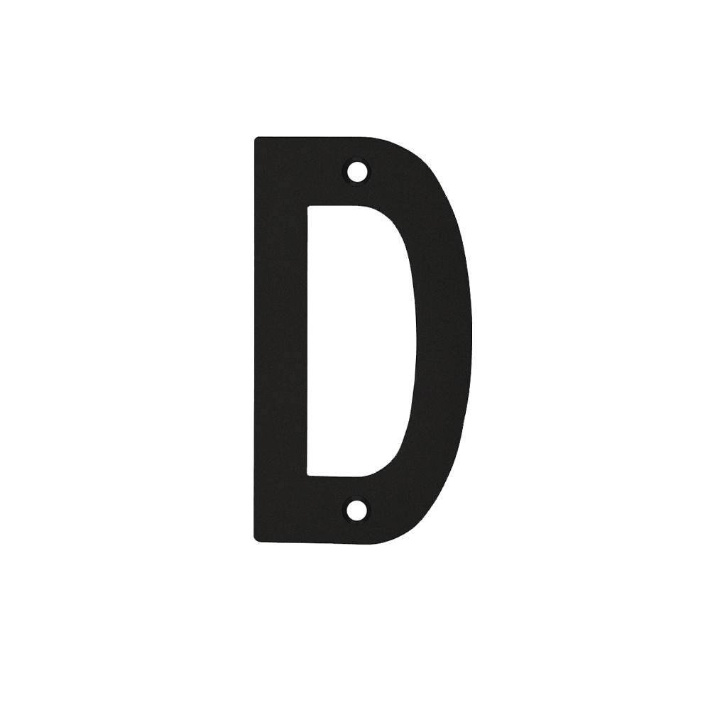 Matt Black Antimicrobial Eco-Friendly Letter D - Available in 75mm & 100mm