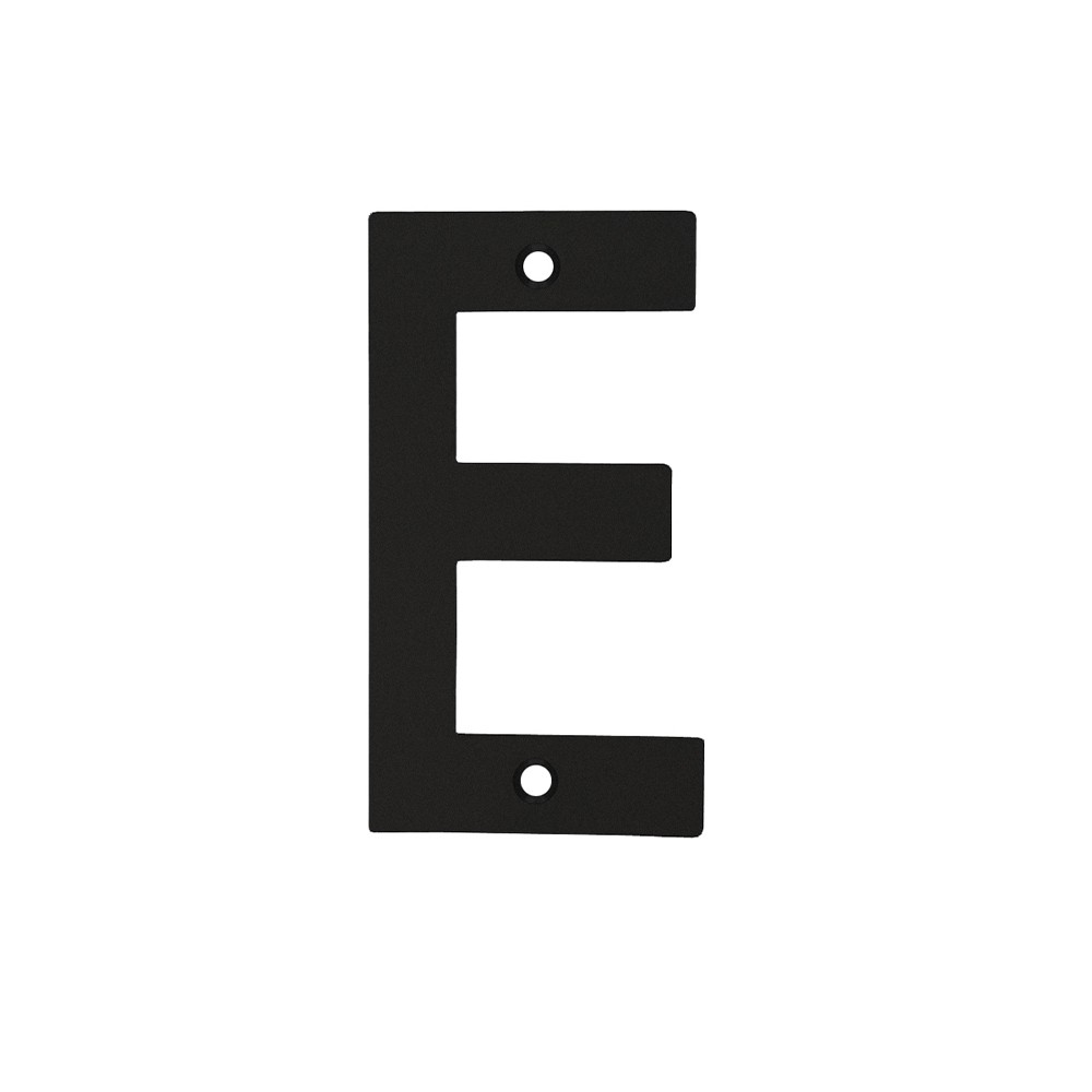 Matt Black Antimicrobial Eco-Friendly Letter E - Available in 75mm & 100mm