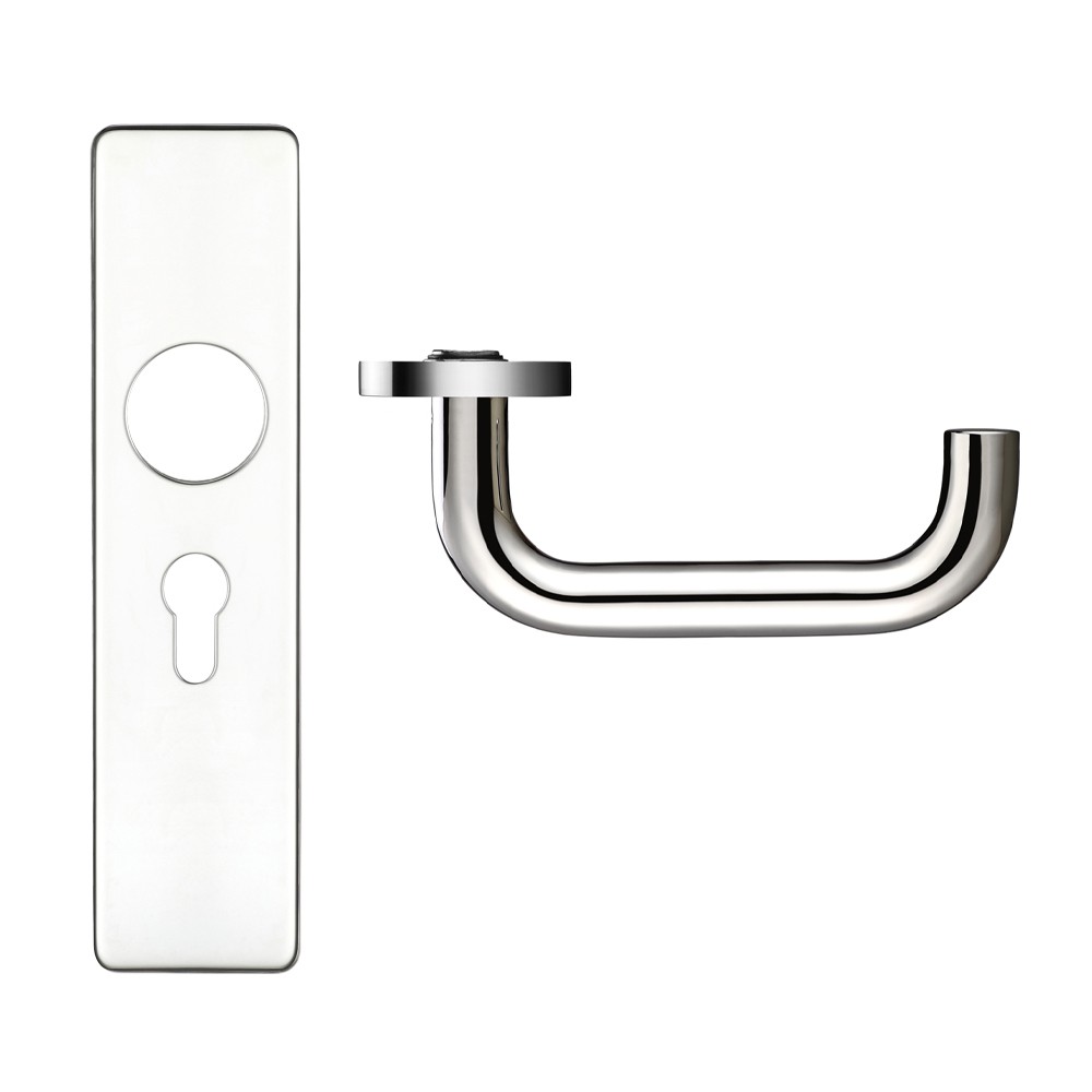 Polished Stainless Steel Euro Profile Lever Lock Furniture