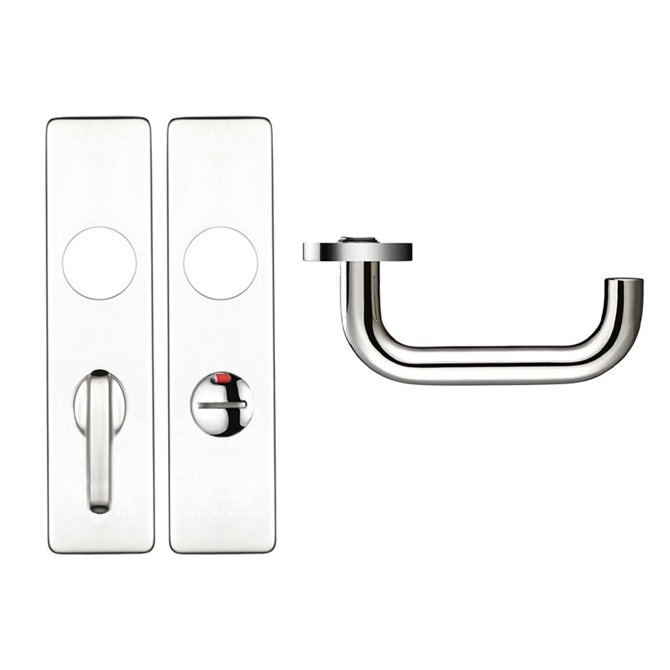 Polished Stainless Steel Bathroom Lever Furniture with Emergency External Release