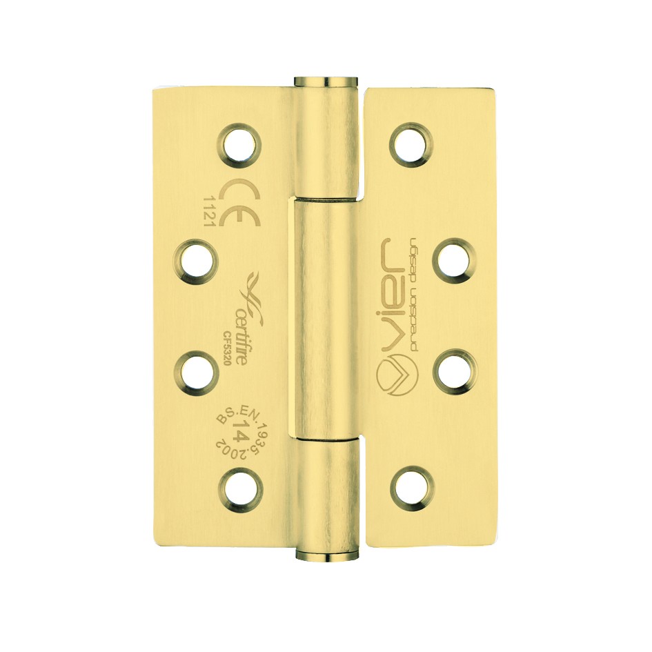 Anti-tarnish Brass Extremely Heavy Duty Grade 14 Concealed Knuckle Hinges 102mm x 76mm x 3mm – Square corners