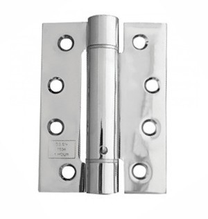 Polished Stainless Steel Single Action Adjustable Spring Hinge Set 102mm x 76mm x 3mm