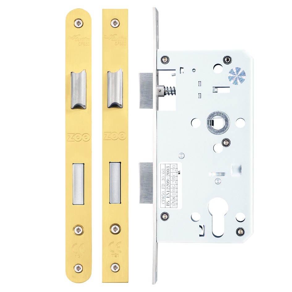 PVD Anti-tarnish Brass Heavy Duty Architectural DIN Euro Sash Lock Case (DDA)