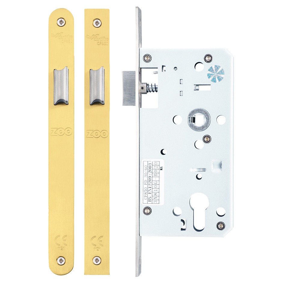 PVD Anti-tarnish Brass Heavy Duty Architectural DIN Latch Case (DDA)