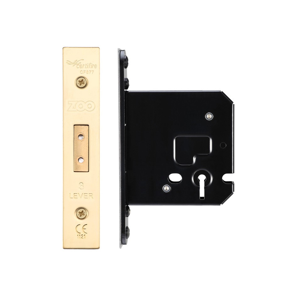 Anti-tarnish Brass Medium Duty Three Lever Deadlock