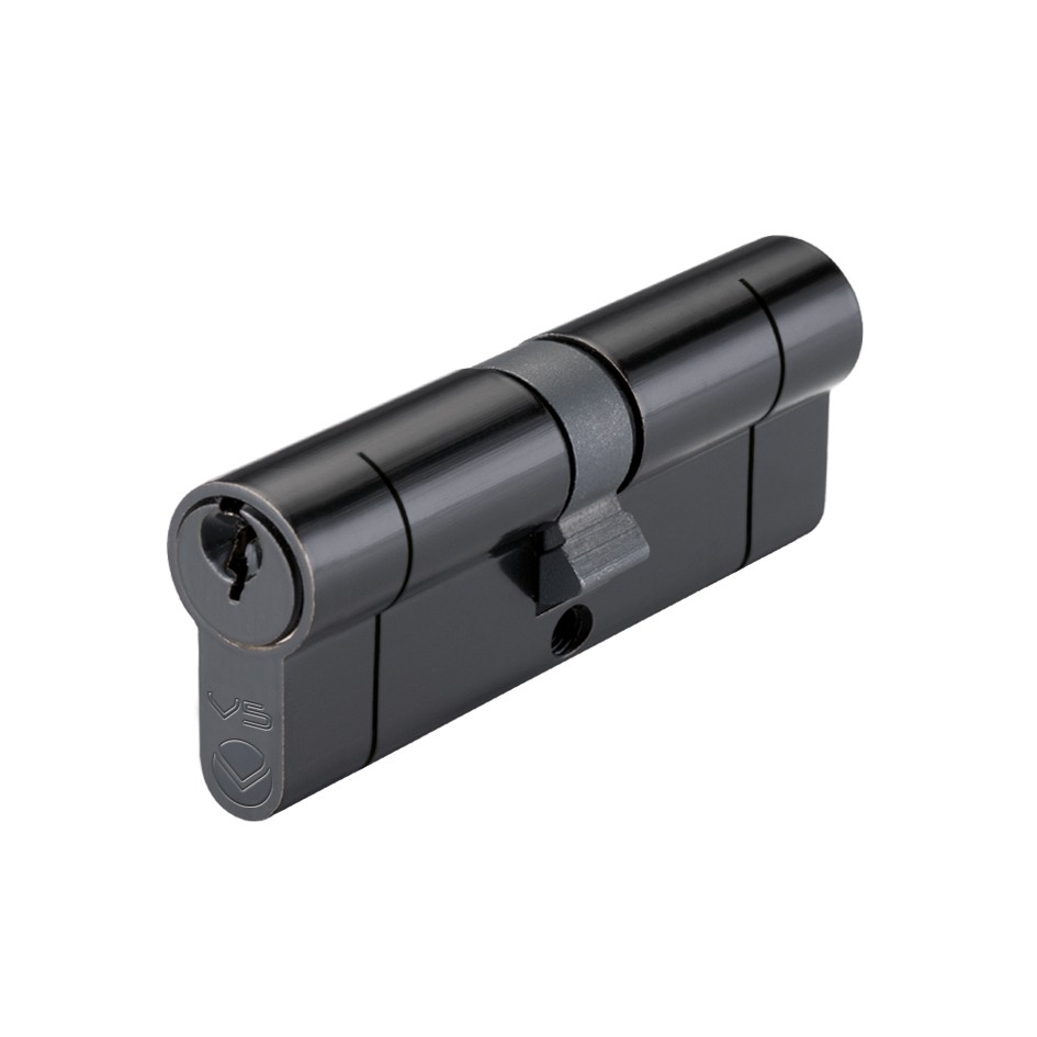 Matt Black Antimicrobial Eco-Friendly Euro Profile Double Cylinders (K&K) – Keyed Alike