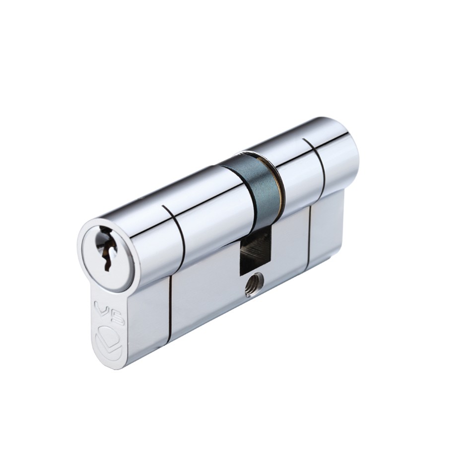 Polished Chrome Plate Offset Double Euro Profile Cylinders (OK&K) – Keyed to Differ