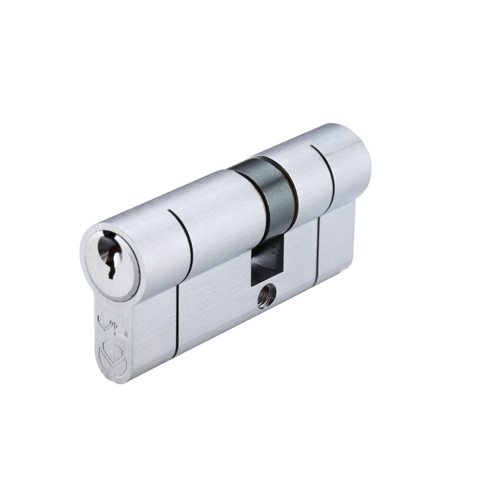 Satin Chrome Plate Offset Double Euro Profile Cylinders (OK&K) – Keyed Alike