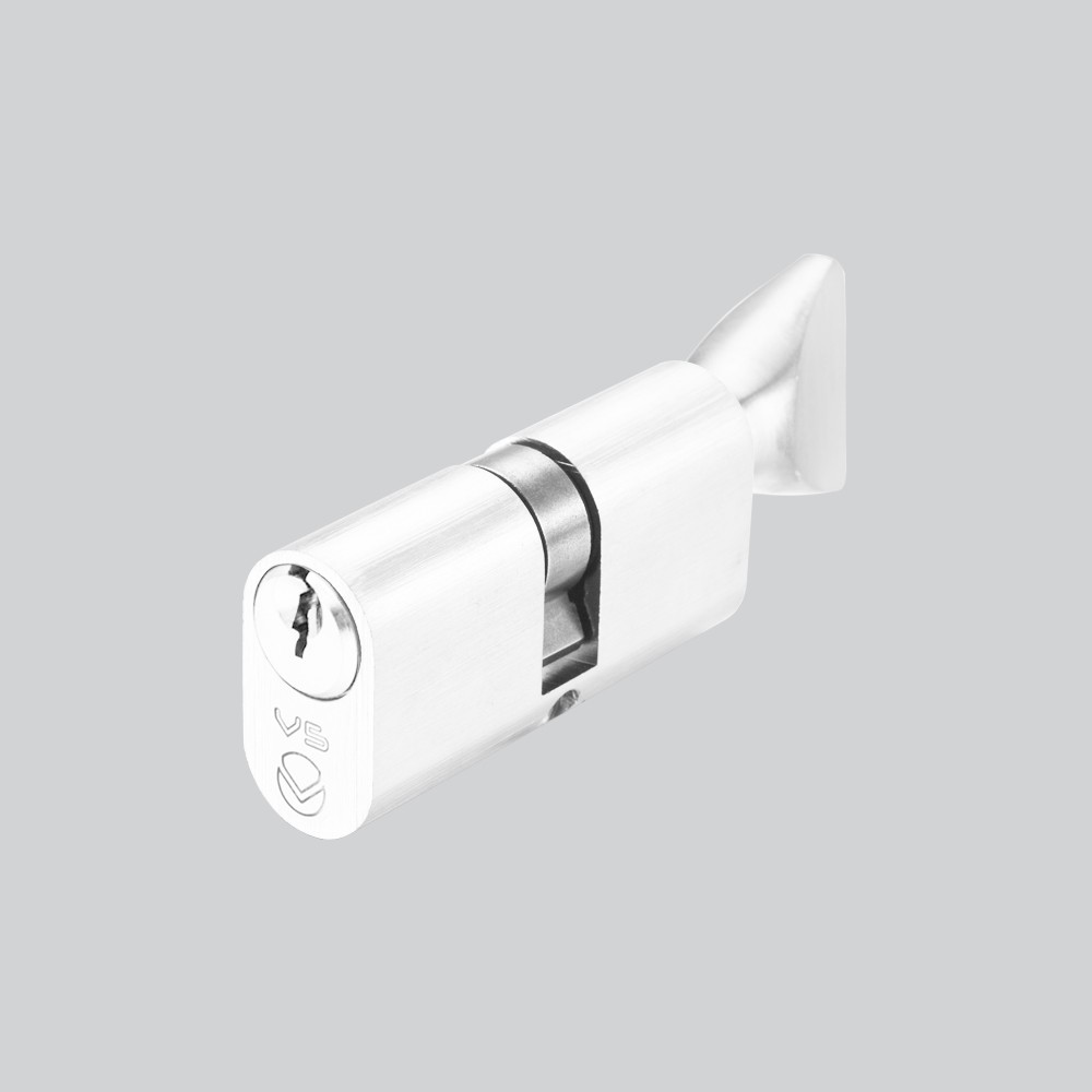 Matt White Antimicrobial Eco-Friendly Oval Profile Key & Thumb Turn Cylinders (K&T)  – Keyed to Differ