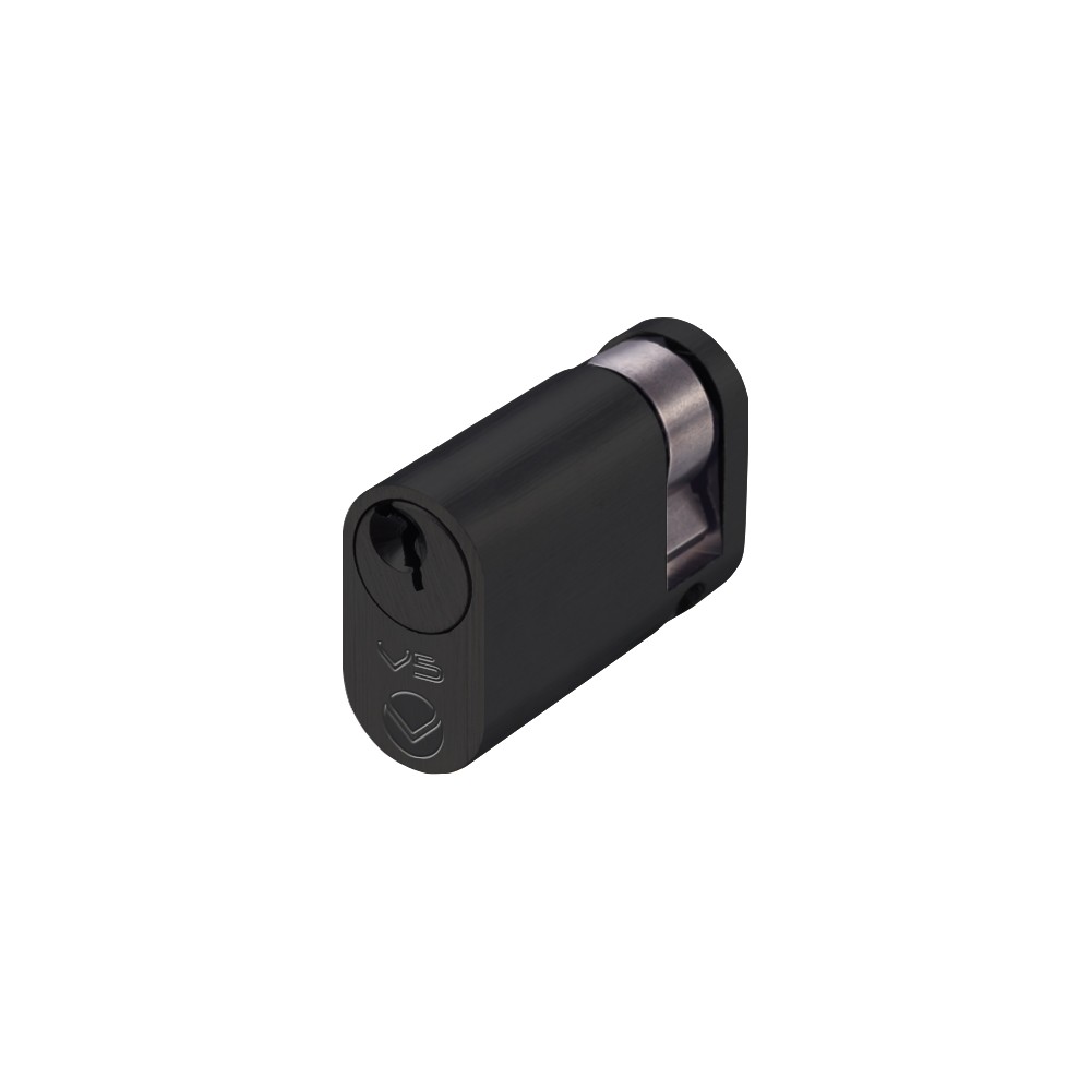 Matt Black Antimicrobial Eco-Friendly Oval Profile Single Cylinders (K) – Keyed Alike