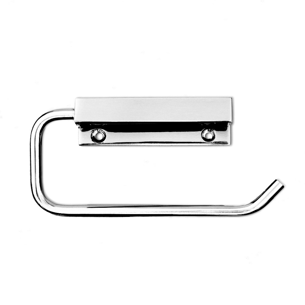 Polished Stainless Steel Square Section Toilet Roll Holder