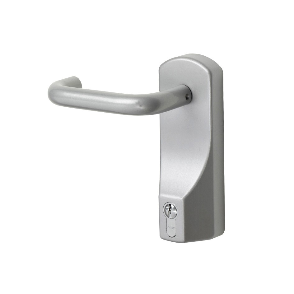 Silver Heavy Duty Lever Operated Commercial Grade Outside Access Device