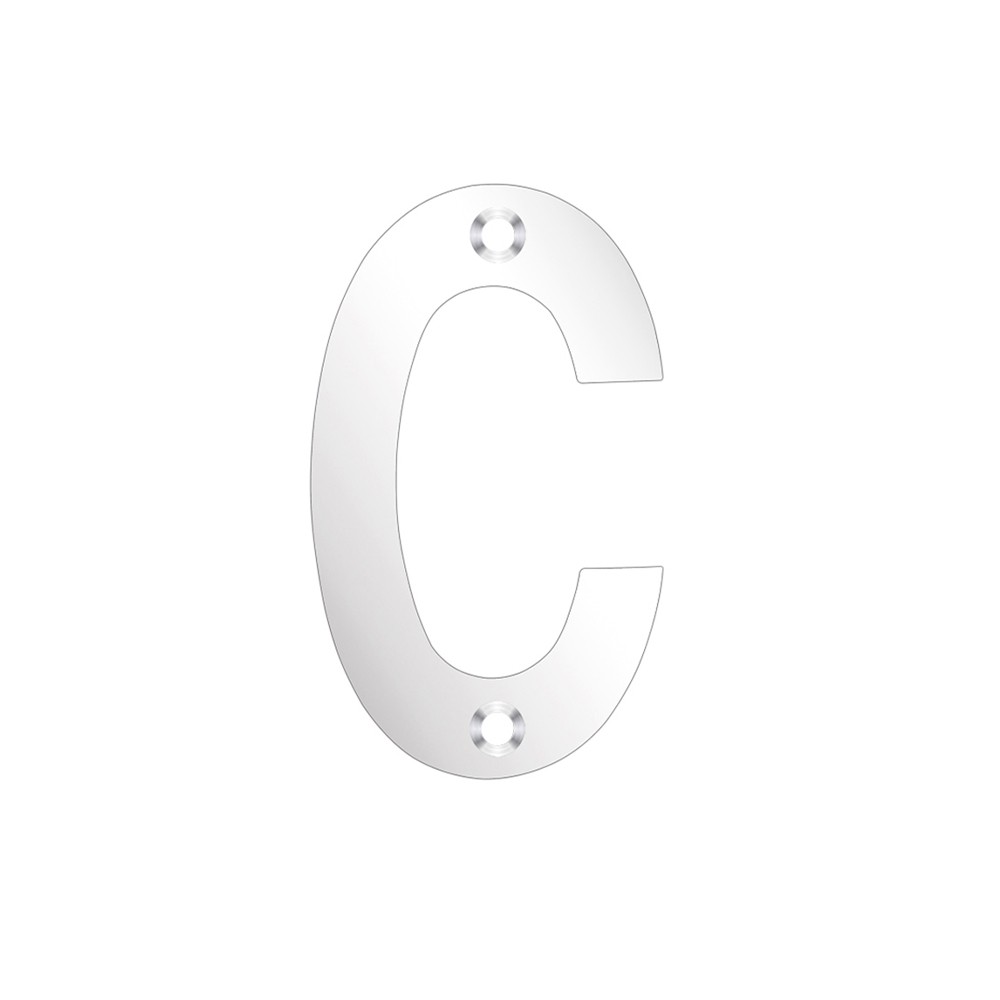 Polished Stainless Steel Letter C - Available in 75mm & 100mm 