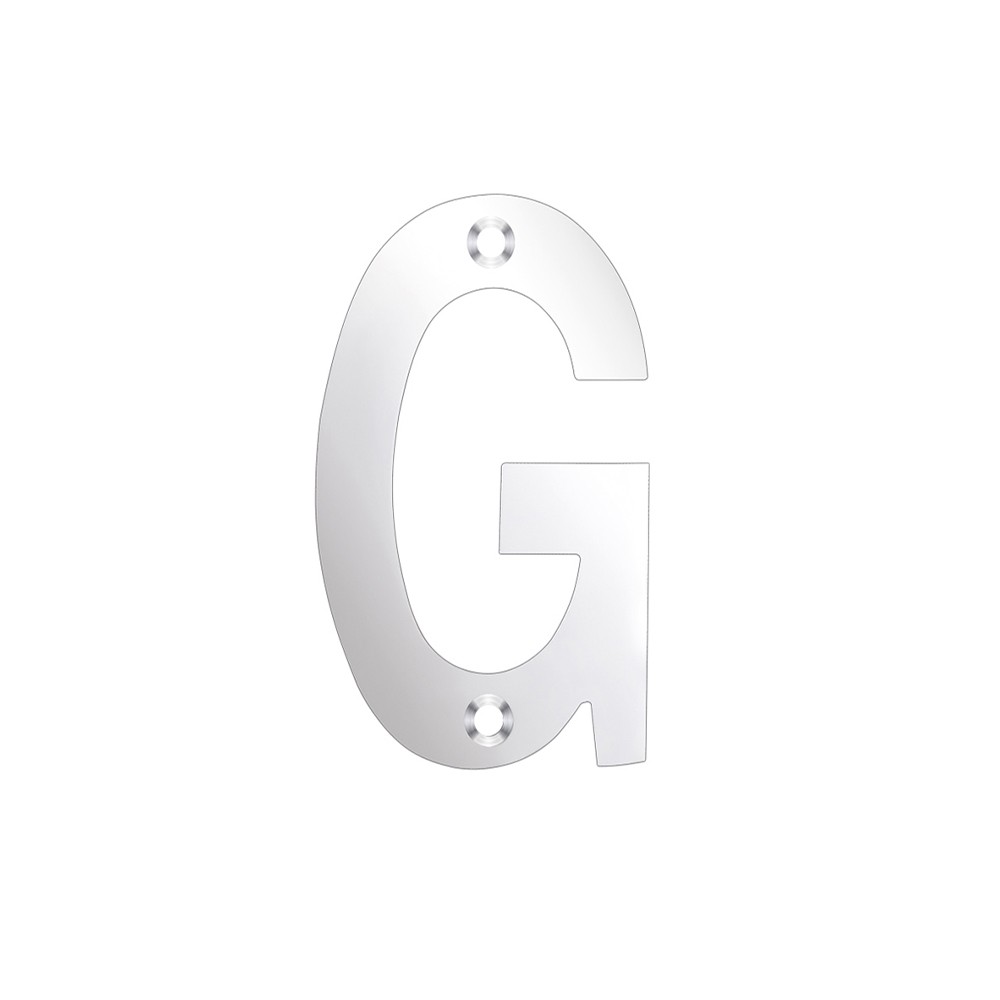 Polished Stainless Steel Letter G - Available in 75mm & 100mm