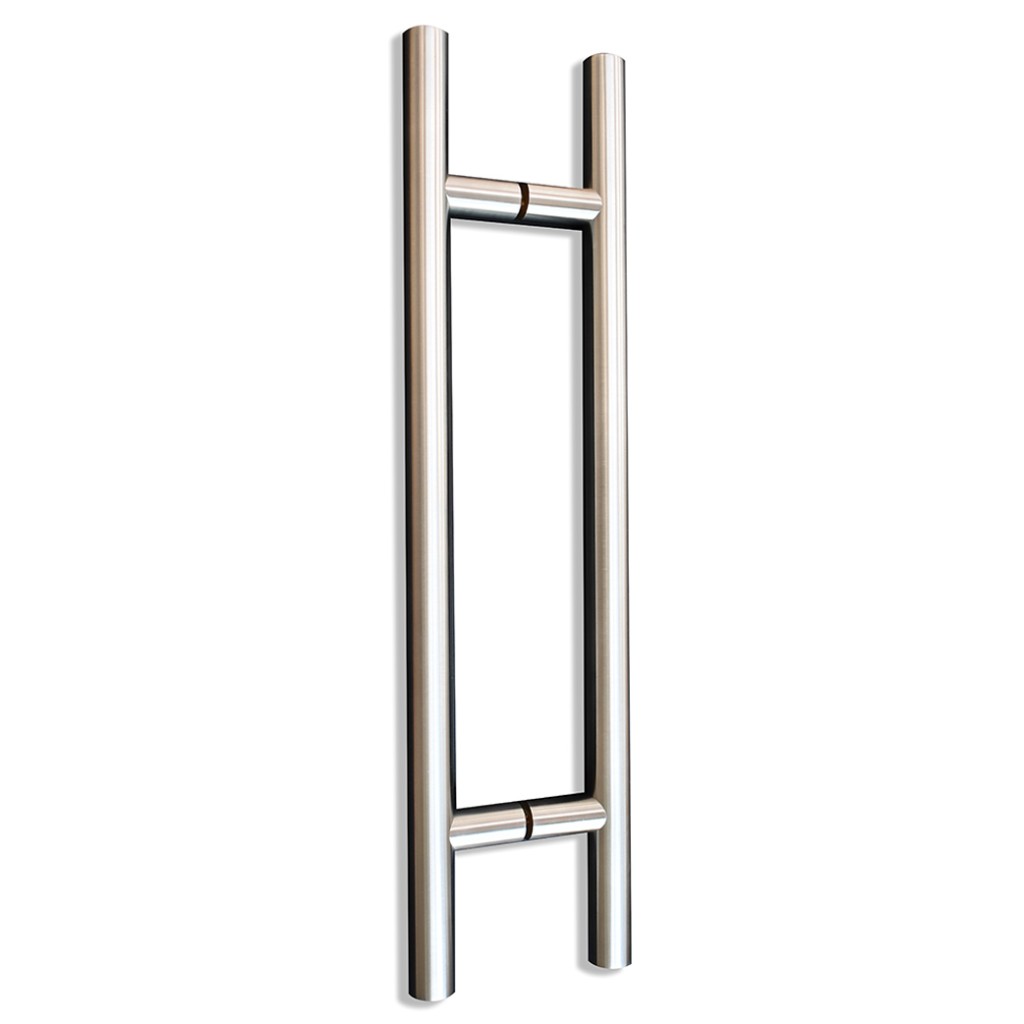 Satin Stainless Steel Antimicrobial Guardsman Back to Back Fixing Pull Handles for Glass Doors