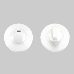 Matt White Antimicrobial Eco-Friendly Standard Bathroom Turn & Release – Push on Rose