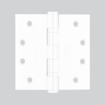 Matt White Antimicrobial Eco-Friendly Heavy Duty Projection Ball Bearing Hinges 102mm x 102mm x 3mm